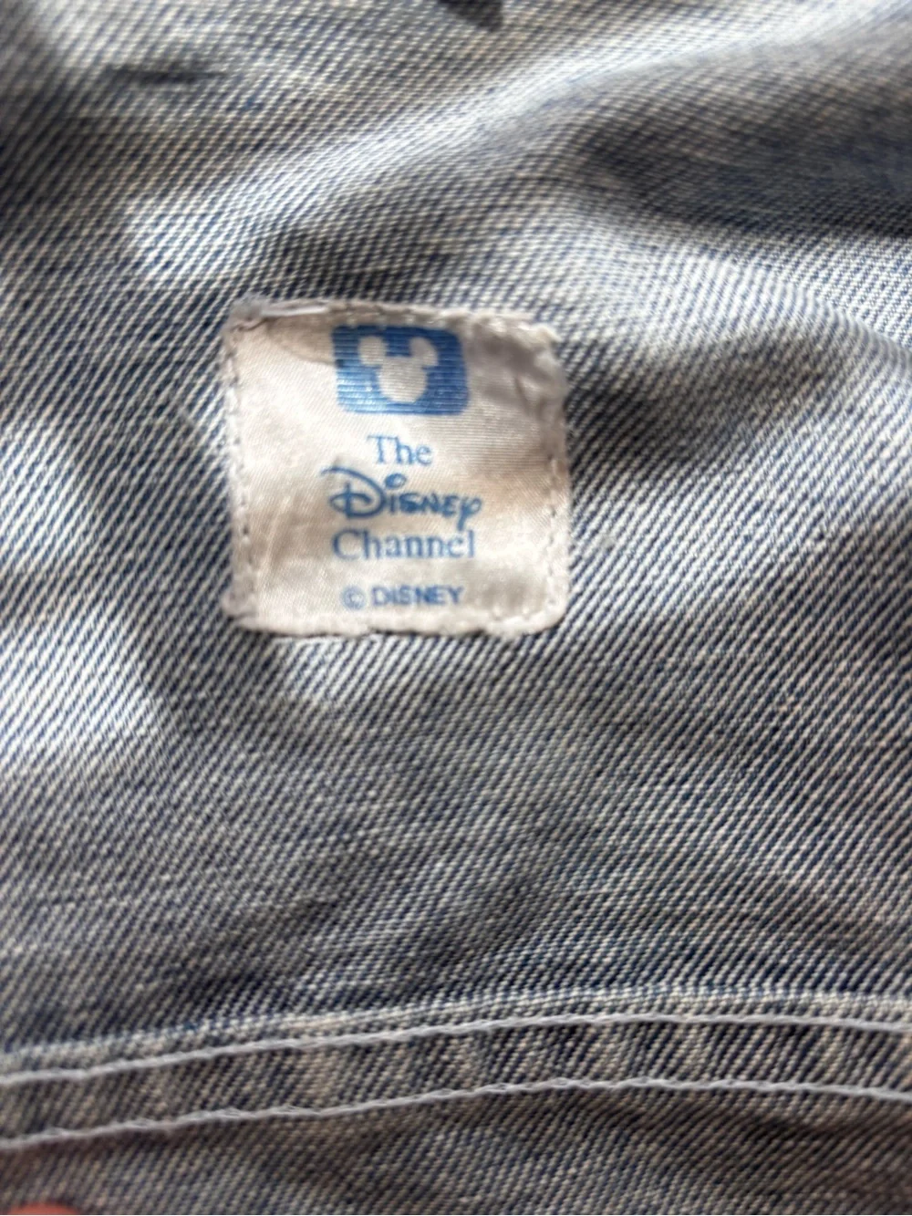 Vintage Disney Channel Unisex Blue Denim Jacket with Mickey Patch